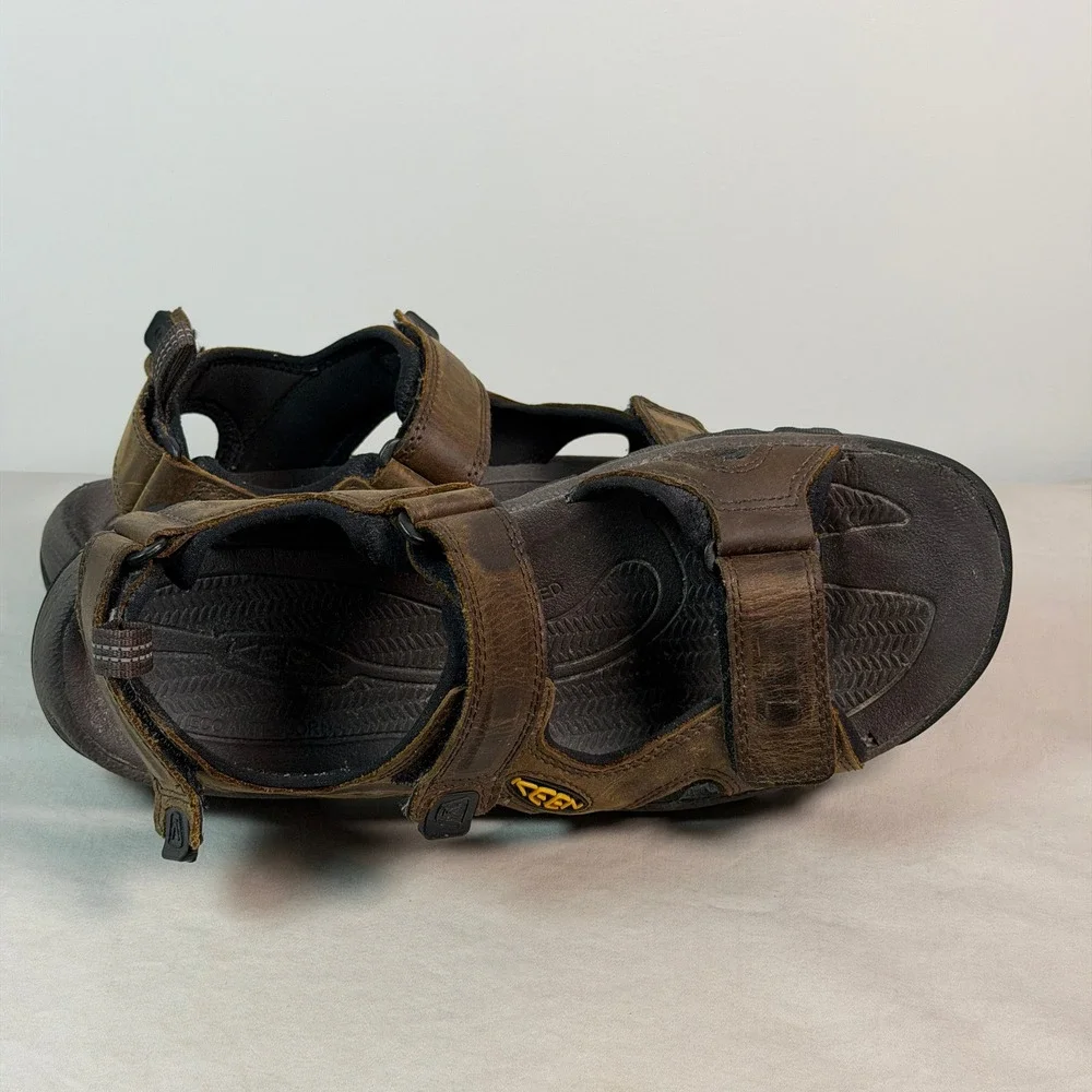 KEEN Targhee III Open Toe Sandals Mens 10.5 Brown Waterproof Leather 1022423